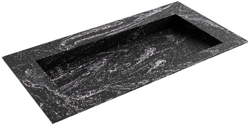 AVON Lava solid surface inbouw wastafel 91cm. Positie wasbak Midden. 