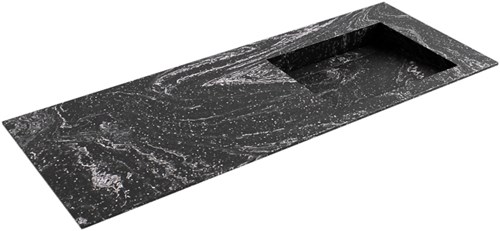 AVON Lava solid surface inbouw wastafel 120cm. Positie wasbak Rechts. 