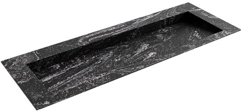 AVON Lava solid surface inbouw wastafel 131cm. Positie wasbak Midden. 