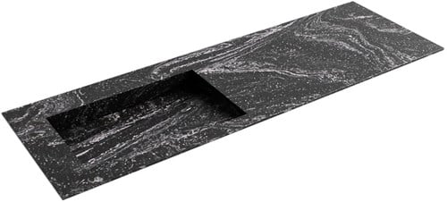 AVON Lava solid surface inbouw wastafel 140cm. Positie wasbak Links. 