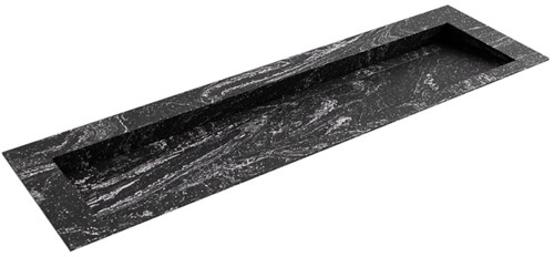 AVON Lava solid surface inbouw wastafel 160cm. Positie wasbak Midden. 