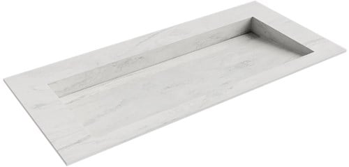AVON Opalo solid surface inbouw wastafel 100cm. Positie wasbak Midden. 