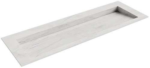 AVON Opalo solid surface inbouw wastafel 140cm. Positie wasbak Midden. 