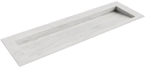 AVON Opalo solid surface inbouw wastafel 151cm. Positie wasbak Midden. 