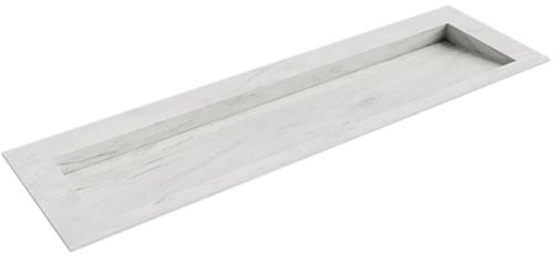 AVON Opalo solid surface inbouw wastafel 161cm. Positie wasbak Midden. 