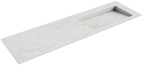 AVON Opalo solid surface inbouw wastafel 160cm. Positie wasbak Rechts. 