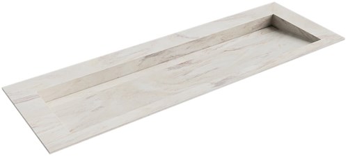 AVON Ostra solid surface inbouw wastafel 140cm. Positie wasbak Midden. 