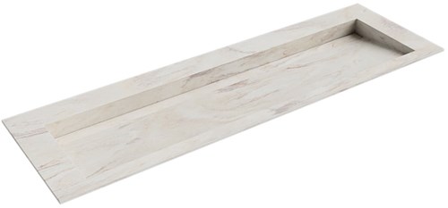 AVON Ostra solid surface inbouw wastafel 150cm. Positie wasbak Midden. 