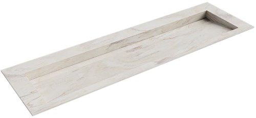 AVON Ostra solid surface inbouw wastafel 160cm. Positie wasbak Midden. 