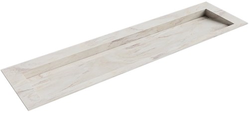 AVON Ostra solid surface inbouw wastafel 181cm. Positie wasbak Midden. 