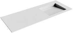 AVON Talc solid surface inbouw wastafel 121cm. Positie wasbak Rechts.