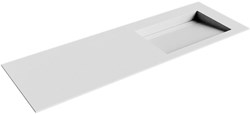 AVON Talc solid surface inbouw wastafel 141cm. Positie wasbak Rechts.