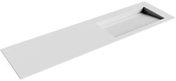 AVON Talc solid surface inbouw wastafel 171cm. Positie wasbak Rechts.