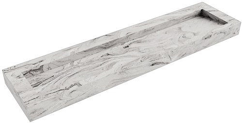 AVON Glace vrijhangende wastafel 190cm. Positie wasbak Midden rand 12cm. 