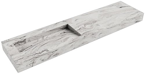 AVON Glace vrijhangende wastafel 191cm. Positie wasbak Links rand 12cm. 