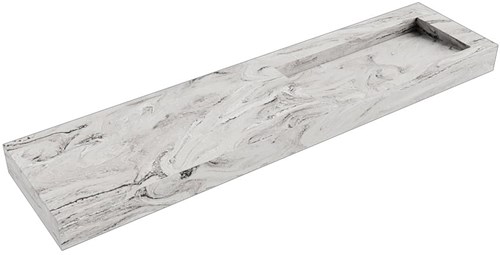 AVON Glace vrijhangende wastafel 191cm. Positie wasbak Rechts rand 12cm. 