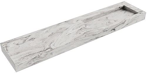 AVON Glace vrijhangende wastafel 211cm. Positie wasbak Rechts rand 12cm. 
