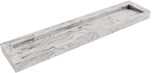 AVON Glace vrijhangende wastafel 220cm. Positie wasbak Midden rand 12cm. 