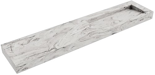 AVON Glace vrijhangende wastafel 221cm. Positie wasbak Rechts rand 12cm. 