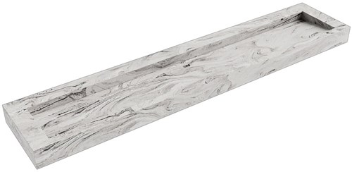 AVON Glace vrijhangende wastafel 231cm. Positie wasbak Midden rand 12cm. 