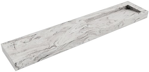 AVON Glace vrijhangende wastafel 230cm. Positie wasbak Rechts rand 12cm. 
