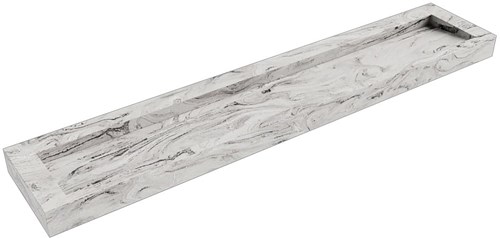 AVON Glace vrijhangende wastafel 240cm. Positie wasbak Midden rand 12cm. 