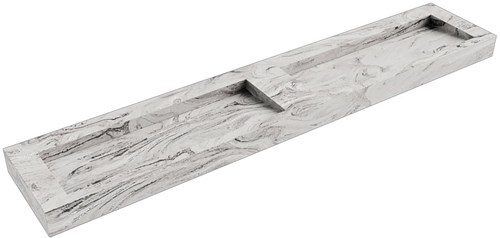 AVON Glace vrijhangende wastafel 241cm. Positie wasbak Dubbel rand 12cm. 