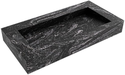 AVON Lava vrijhangende wastafel 91cm. Positie wasbak Midden rand 12cm. 