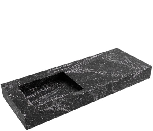 AVON Lava vrijhangende wastafel 120cm. Positie wasbak Links rand 12cm. 