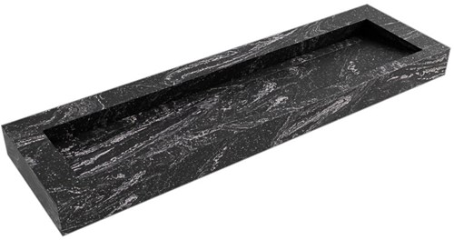 AVON Lava vrijhangende wastafel 161cm. Positie wasbak Midden rand 12cm. 