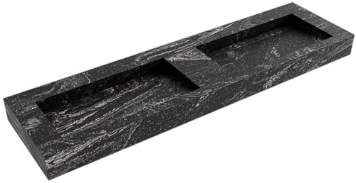 AVON Lava vrijhangende wastafel 171cm. Positie wasbak Dubbel rand 12cm. 