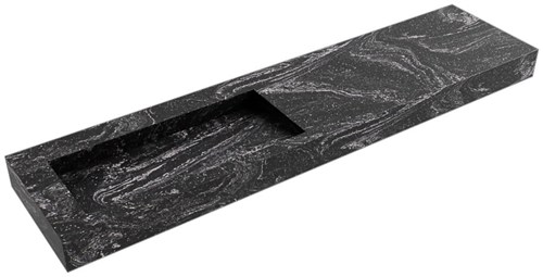 AVON Lava vrijhangende wastafel 191cm. Positie wasbak Links rand 12cm. 