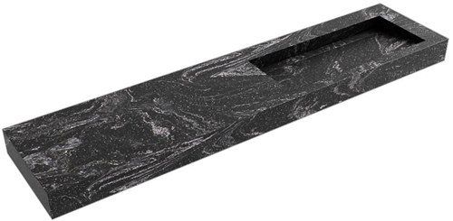 AVON Lava vrijhangende wastafel 200cm. Positie wasbak Rechts rand 12cm. 