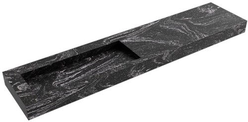 AVON Lava vrijhangende wastafel 211cm. Positie wasbak Links rand 12cm. 