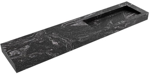 AVON Lava vrijhangende wastafel 211cm. Positie wasbak Rechts rand 12cm. 