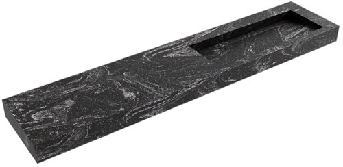 AVON Lava vrijhangende wastafel 220cm. Positie wasbak Rechts rand 12cm. 