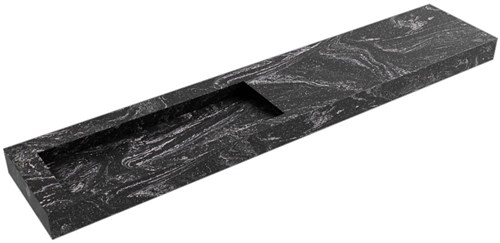 AVON Lava vrijhangende wastafel 231cm. Positie wasbak Links rand 12cm. 