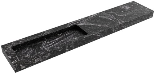 AVON Lava vrijhangende wastafel 241cm. Positie wasbak Links rand 12cm. 