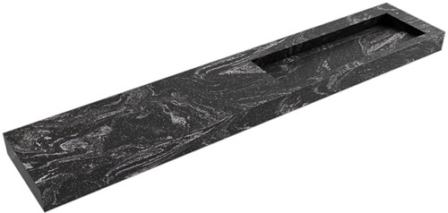AVON Lava vrijhangende wastafel 240cm. Positie wasbak Rechts rand 12cm. 
