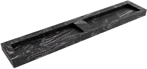 AVON Lava vrijhangende wastafel 250cm. Positie wasbak Dubbel rand 12cm. 