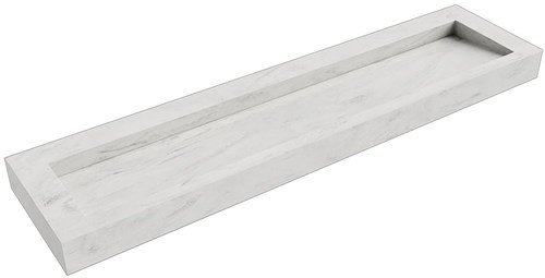AVON Opalo vrijhangende wastafel 190cm. Positie wasbak Midden rand 12cm. 