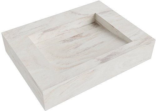 AVON Ostra vrijhangende wastafel 61cm. Positie wasbak Midden rand 12cm. 