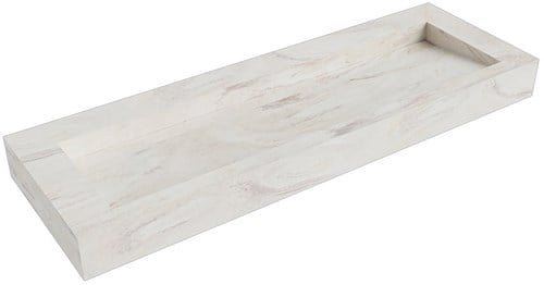 AVON Ostra vrijhangende wastafel 140cm. Positie wasbak Midden rand 12cm. 