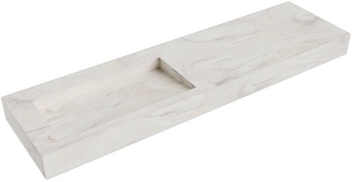 AVON Ostra vrijhangende wastafel 171cm. Positie wasbak Links rand 12cm. 