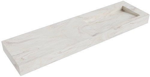 AVON Ostra vrijhangende wastafel 170cm. Positie wasbak Rechts rand 12cm. 