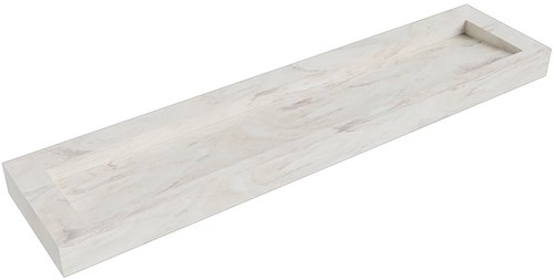 AVON Ostra vrijhangende wastafel 201cm. Positie wasbak Midden rand 12cm. 