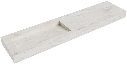 AVON Ostra vrijhangende wastafel 201cm. Positie wasbak Links rand 12cm. 