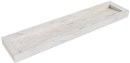 AVON Ostra vrijhangende wastafel 211cm. Positie wasbak Midden rand 12cm. 