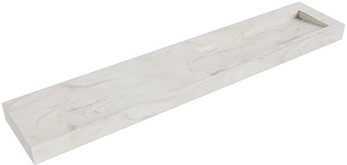 AVON Ostra vrijhangende wastafel 240cm. Positie wasbak Rechts rand 12cm. 