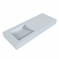 AVON Clay Lavabo sospeso à parete solid surface 120cm. Posizione lavabo Links bordo 12cm.